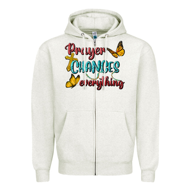 Prayer Changes Everything Zipper Hoodie by BundleAndBundleShop | Teevron