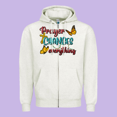 Prayer Changes Everything Zipper Hoodie Designed By Bundleandbundleshop