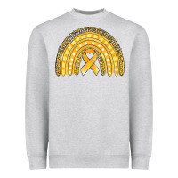 Heather Grey childhood cancer awareness rainbow (1) Heavyweight Sweatshirt - Jasminsmagicworld