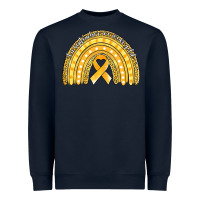 Navy childhood cancer awareness rainbow (1) Heavyweight Sweatshirt - Jasminsmagicworld