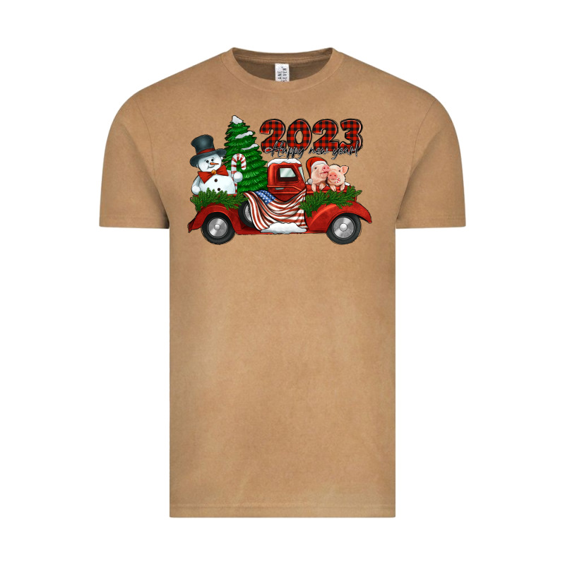 Happy New Year Truck 2023 Vintage Tee by Jasminsmagicworld | Teevron