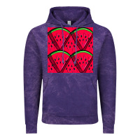 Cloud Purple Watermelon Slices Seamless Pattern Vintage Hoodie - BundleAndBundleShop