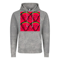Cloud Rock Watermelon Slices Seamless Pattern Vintage Hoodie - BundleAndBundleShop