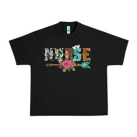 Black western nurse arrow floral Urban Heavy Tee - BarkalooDesign