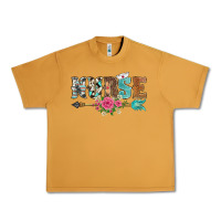 Peanut Butter western nurse arrow floral Urban Heavy Tee - BarkalooDesign