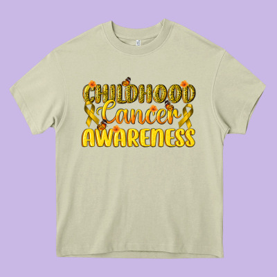 Childhood Cancer Awareness Heavy Core Tee Designed By Texasbilliewilder