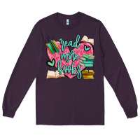 Plum read more books Long Sleeve Tee - MaliasSmallBusiness