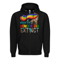 Black Lgbtq Make Homophobia Extinct Zipper Hoodie - BundleAndBundleShop