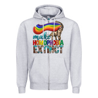 Heather Grey Lgbtq Make Homophobia Extinct Zipper Hoodie - BundleAndBundleShop