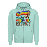 Seafoam Lgbtq Make Homophobia Extinct Zipper Hoodie - BundleAndBundleShop