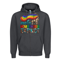 Smoke Lgbtq Make Homophobia Extinct Zipper Hoodie - BundleAndBundleShop