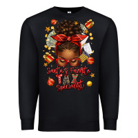 Black santa favorite tax specialist afro messy bun Premium Sweatshirt - texasbilliewilder