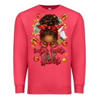 Cardinal santa favorite tax specialist afro messy bun Premium Sweatshirt - texasbilliewilder