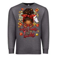 Charcoal Heather santa favorite tax specialist afro messy bun Premium Sweatshirt - texasbilliewilder