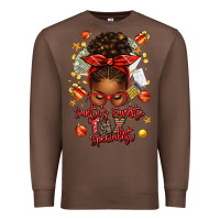 Chestnut santa favorite tax specialist afro messy bun Premium Sweatshirt - texasbilliewilder