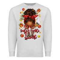 Dove Grey santa favorite tax specialist afro messy bun Premium Sweatshirt - texasbilliewilder
