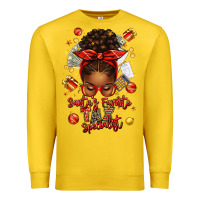 Lemon santa favorite tax specialist afro messy bun Premium Sweatshirt - texasbilliewilder