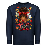Navy santa favorite tax specialist afro messy bun Premium Sweatshirt - texasbilliewilder