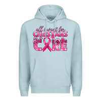 Blue Mist all i want for christmas is a cure breast cancer Premium Hoodie - texasbilliewilder
