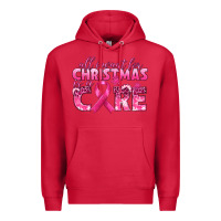 Cardinal all i want for christmas is a cure breast cancer Premium Hoodie - texasbilliewilder