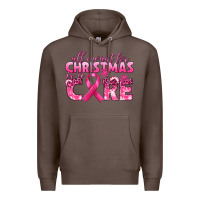 Coffee all i want for christmas is a cure breast cancer Premium Hoodie - texasbilliewilder