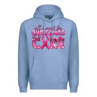 Colony Blue all i want for christmas is a cure breast cancer Premium Hoodie - texasbilliewilder