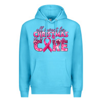Ocean Blue all i want for christmas is a cure breast cancer Premium Hoodie - texasbilliewilder