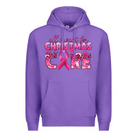 Purple all i want for christmas is a cure breast cancer Premium Hoodie - texasbilliewilder