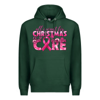 Sports Green all i want for christmas is a cure breast cancer Premium Hoodie - texasbilliewilder