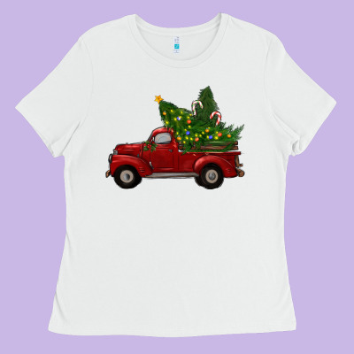 Christmas Trees With Truck Ladies Tee Designed By Ranaportraitstore