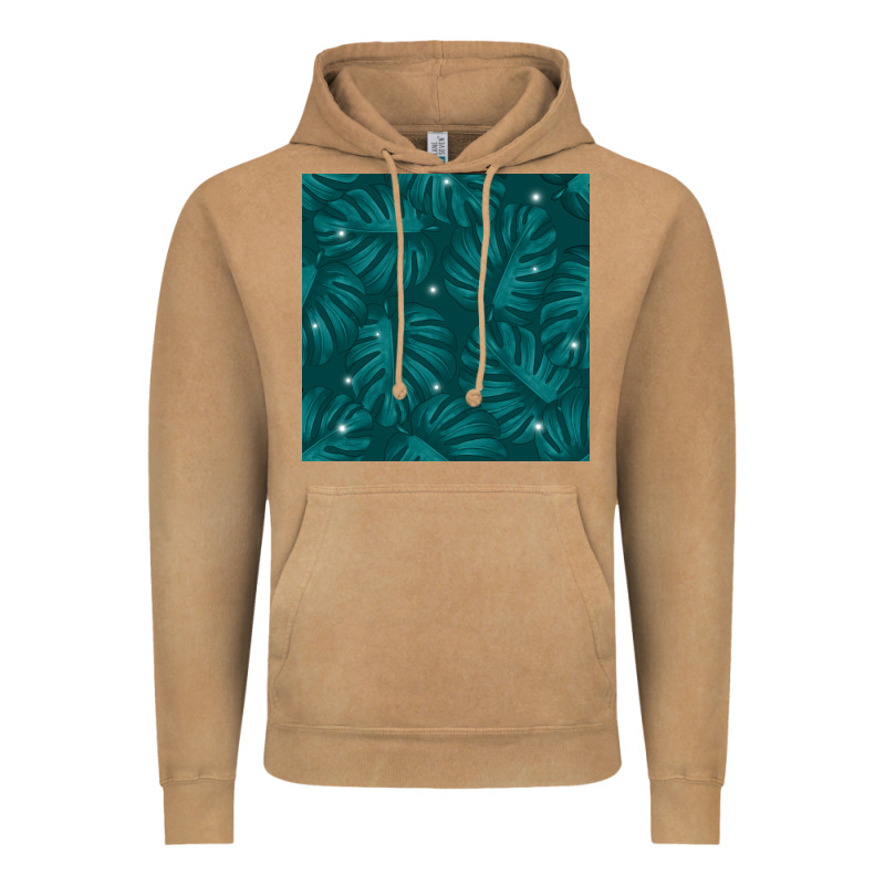 Tropical  Leaves Seamless Pattern Vintage Hoodie by BundleAndBundleShop | Teevron
