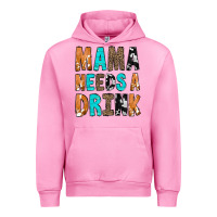 Fuchsia Pink Mama Needs a Drink Urban Hoodie - CowCowDesign