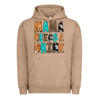Pigment Burro Mama Needs a Drink Urban Hoodie - CowCowDesign