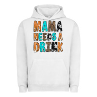 Pigment Lunar Rock Mama Needs a Drink Urban Hoodie - CowCowDesign