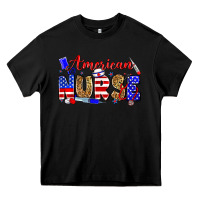 Black American nurse Heavy Core Tee - Zillion Design Studio