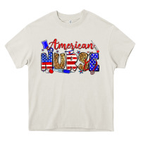 Cream American nurse Heavy Core Tee - Zillion Design Studio