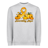 Heather Grey childhood cancer awareness month harvesting hope Heavyweight Sweatshirt - Jasminsmagicworld