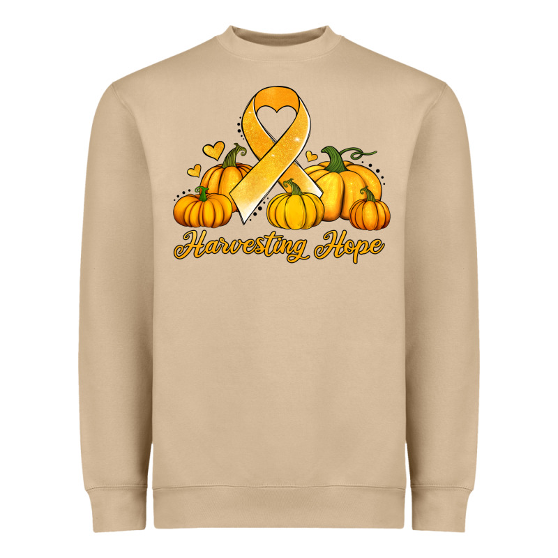Childhood Cancer Awareness Month Harvesting Hope Heavyweight Sweatshirt by Jasminsmagicworld | Teevron