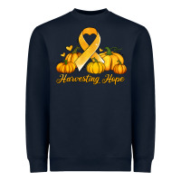 Navy childhood cancer awareness month harvesting hope Heavyweight Sweatshirt - Jasminsmagicworld