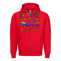 Red Love İs a Human Right Zipper Hoodie - BundleAndBundleShop