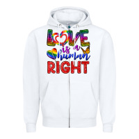 White Love İs a Human Right Zipper Hoodie - BundleAndBundleShop