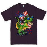 Plum 4th of July T-Rex Premium Tee - CowGirlArtShop