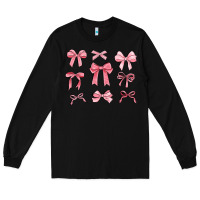 Black pink ribbons Long Sleeve Tee - MaliasSmallBusiness