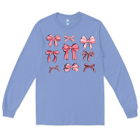 Colony Blue pink ribbons Long Sleeve Tee - MaliasSmallBusiness