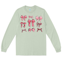 Matcha pink ribbons Long Sleeve Tee - MaliasSmallBusiness