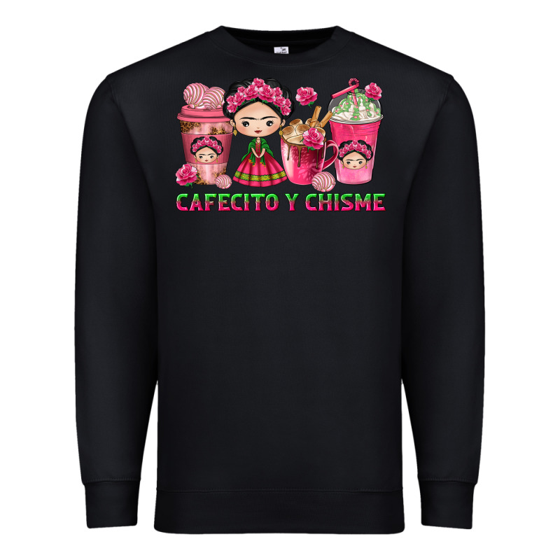 Cafecito Y Chisme With Coffee Cups Premium Sweatshirt by texasbilliewilder | Teevron