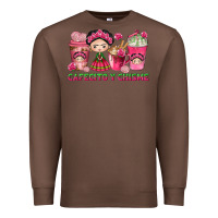 Chestnut cafecito y chisme with coffee cups Premium Sweatshirt - texasbilliewilder