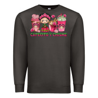 Smoke cafecito y chisme with coffee cups Premium Sweatshirt - texasbilliewilder
