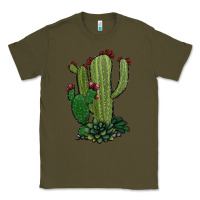 Army Green cactus Classic Tee - Jasminsmagicworld