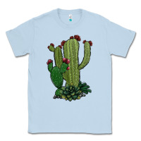 Dusty Blue cactus Classic Tee - Jasminsmagicworld